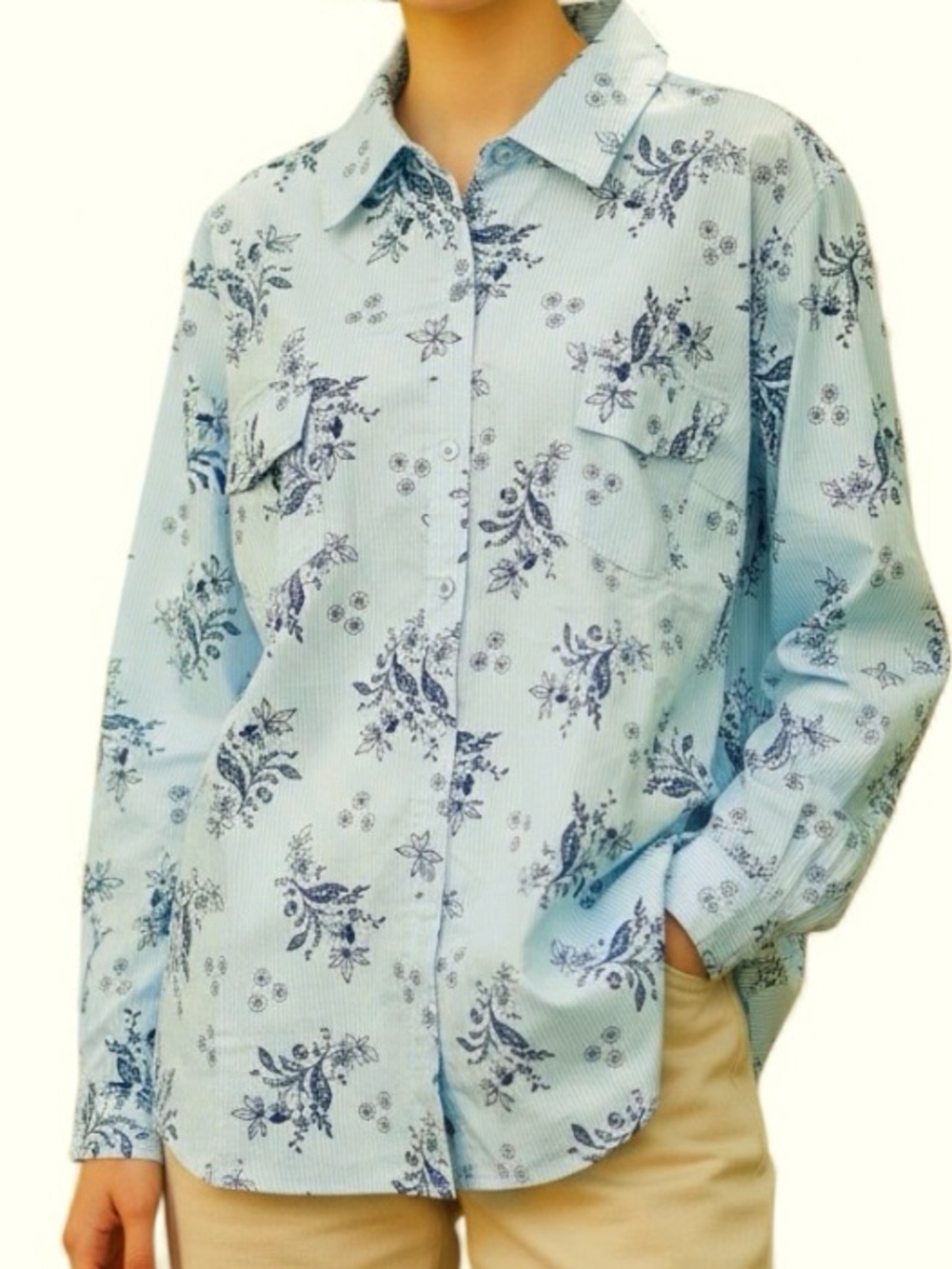Denim & Co. Button Up Top